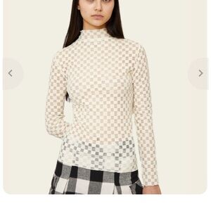 find me now Harmony Checkered Mesh top size M